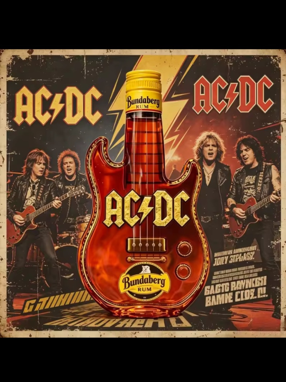 AC/DC Guitar Bottle  Decanter - Picture 10 of 12
